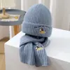 Gorro de Lana para Cachorro de Otoño e Invierno Gorro Navideño para Niños Bufanda Cubierta Cálida Resistente al Viento Protección para Orejas contra el Viento Gorro de Punto Gorro Deslizante