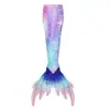 Traje de Baño de Sirena para Niña Seleccionado Cuidadosamente Conjunto de Tres Piezas Traje de Baño con Cola de Sirena Secado Rápido Alta Elasticidad Superventas Transfronterizo