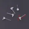 Haste de Orelha Transparente Haste de Orelha Não Alérgica Brinco de Orelha Agulha de Orelha Capa Resina Furos de Orelha Brinco de Orelha DIY Acessórios para Orelha
