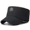 Sombrero de Copa Plana Bordado de Tela a Cuadros Exquisitamente Hecho para las Cuatro Estaciones, Sombrero de Sol Transpirable de Moda Casual para Hombres de Mediana Edad y Mayores, Transfronterizo