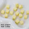 8mm Perforación Oblicua Pintada Cuadrado Pequeño Acrílico Cuentas Sueltas DIY Cadena de Teléfono Móvil Llavero Colgante para Bolsos Material Accesorios de Joyería