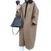 Ropa Femenina Popular de Exportación de Alta Calidad, Nuevo Abrigo Otoño e Invierno 2026, Estilo Elegante para Commuter, Color Sólido, Versión Coreana, Corte Recto Holgado
