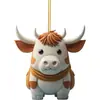 Ornamentos Coloridos de Vaca Desenho Animado para Pendurar no Carro Decorações de Árvore de Natal Presentes de Aniversário Decorações para Casa