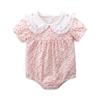 2025 Traje de Verano Triangular para Recién Nacido Algodón para Bebé Floral Bolsa Ropa para Pedos Cuello de Muñeca Estilo Coreano 2205