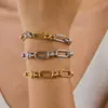 Jieding Pulseira Cubana de Aço Inoxidável Europeia e Americana Pulseira de Luxo Leve Sensação de Alto Padrão Titânio Sem Cor Aço Joias Femininas Nicho Transfronteiriço