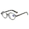 Nuevo Marco de Gafas Nerd Ovalado Gafas Anti Luz Azul para Mujer Estilo Coreano Gama Alta Estampado de Leopardo Retro Literario Gafas Planas