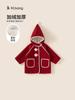 Bangxuan 2025 Ropa Nueva de Invierno, Ropa Cálida de Invierno, Abrigos de Terciopelo para Niña, Gorros Puntiagudos, Abrigos de Lana para Niños