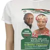 Camiseta Elección Presidencial de Ghana 2020 Procesamiento y Producción Profesional de Fábrica de Exportación Camiseta Publicitaria Blanca de Poliéster Puro