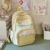 Mochila Escolar Estilo Academia para Alunas do Ensino Fundamental II, Ita Bag Estilo Japonês, Mochila de Grande Capacidade, Bolsa Transparente Fofa com Boneca, Mochila Estilo Ins