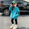 Chaqueta cortavientos con capucha para niña de otoño, prenda exterior deportiva, nuevo estilo 2026, cortavientos de exterior moderno y a la moda para niños