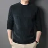 Amor Papá Suéter Casual de Punto para Hombres de Mediana Edad y Mayores con Forro de Felpa Engrosado Suéter de Cuello Redondo para Papá Ropa Superior para Hombres