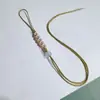 Nó Flor de Pessegueiro Corda para Celular Nó Flor de Pessegueiro Semi-Acabado Ágata DIY Corrente para Celular Chaveiro Acessórios Cordão Trançado