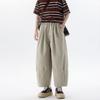Calça Casual Yamamoto Masculina Verão 2025 Calças Casuais Tamanho Grande Afunilada Cenoura Yamamoto Nove Pontos Cor Sólida Calça de Perna Larga Masculina