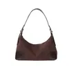 Bolso de Hombro Único de Gamuza con Punto de Cruz para Mujer Gran Capacidad Retro Bolso Tote para Viajes Cotidianos Textura de Nicho Bolso de Axila a la Moda