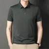 Nueva Camiseta de Manga Corta para Hombre Top Verano Delgado Moda Casual Color Sólido Camisa Polo de Hombre Una Pieza Cabello