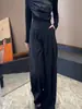 2026 Principios de Primavera Nuevo Estilo Europeo de Gama Alta de Botonadura Única Casual Pantalones Talla Grande de Cintura Alta Adelgazantes Traje Pantalones Casuales de Pierna Ancha