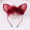 Diadema coreana con orejas de conejo para mujer, ideal para lavado facial de celebridades de Internet, diadema de encaje sexy, accesorios para el cabello para presentaciones en festivales.