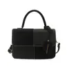 2026 Nova Bolsa Transversal Feminina Versátil de Outono Bolsa Quadrada Pequena de Mão de Alta Qualidade Bolsa Color Block Retrô da Moda