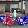 Los fabricantes suministran carrusel de equipo de juego cuadrado para niños para varias personas, tren de pista multiasiento, juego al aire libre