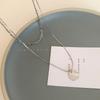 Cross-border Double-layer Stacked High-grade Round Brand Necklace Feminino Nicho Design Clavícula Corrente Simples Elegante Colar Acessórios