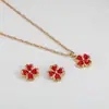 Collar Colgante de Trébol de Cuatro Hojas de Estilo Coreano, Moderno y Exquisito, Lujo Ligero, para Mujer, Versátil, Gama Alta, Cadena Clavicular de Nicho, Pendientes