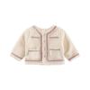 Abrigo de invierno para niños, abrigo forrado de polar para niñas, estilo occidental, estilo Chanel, cárdigan para niñas, abrigo para bebés