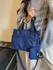 Bolso tote minimalista de estilo coreano de gran capacidad, bolso de hombro para mujer para ir al trabajo, bolso de mano de lona, bolso cruzado portátil para que los estudiantes lo usen en clase