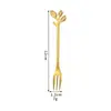 Cuchara Revuelve Hojas de Acero Inoxidable al por Mayor Cuchara para Café Cuchara para Miel Cuchara para Nido de Pájaro Tenedor de Frutas Tenedor para Postre Souvenir