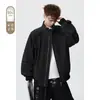 Nova jaqueta puffer de outono/inverno para homens, com 90% de plumas de pato branco, gola alta, enchimento de 90g, corte solto e painéis de ombro à prova de vento.