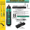 Set de Herramientas Destornillador Eléctrico Recargable Bosque Verde Taladro de Litio Destornillador Eléctrico Pequeño para Uso