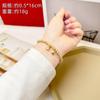 Pulseira de Ouro de Areia Vietnamita Duradoura, Estilo Chinês Antigo, Pulseira de Vagem de Lótus de Duas Gerações, Pulseira Simulada