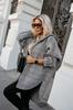 Jaqueta Cardigan com Capuz e Barra Irregular Amazon Aliexpress 2024