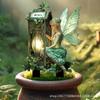 Encantador Elfo Hada Transfronterizo con Iluminación Avión Acrílico Arte Exterior Decorativo Enchufe de Piso Decoración de Planta en Maceta