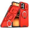 Adequado para MOTO G STYLUS, capa de celular magnética para carro com sensação de pele, capa protetora anti-queda com janela deslizante para G Power