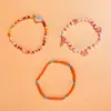 Pulseira de pérolas de arroz com três peças pulseira colorida de contas moda comércio exterior joias atacado