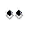 Pendientes de Cristal con Forma de Rombo Doble 2026 Nuevos de Moda Celebridad de Internet Versátiles Pendientes de Perla con un Toque de Lujo de Alta Gama