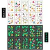 Pegatinas de Tatuaje de Pascua que Brillan en la Oscuridad para Niños, Pegatinas Temporales de Brazo y Cara de Dibujos Animados para Fiesta Festiva, Carnaval, Transfronterizo, Nuevo Producto