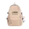 Atacado de fábrica mochila escolar transfronteiriça feminina simples grande capacidade para iniciante estudante do ensino médio bolsa casual logo imprimível