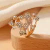 Anillo de joyería transfronterizo moda temperamento diamante anillo de pavo real personalidad femenina aleación pulsera anillo anillo mujeres