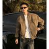 Cleanfit Jaqueta Harrington Marrom Curta Jaqueta Cargo American Vintage Terno de Beisebol Aviador de Marca Moderna Masculina