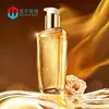 Botella transparente de 50ml/100ml para aceite esencial para el cuidado del cabello, botella con bomba de vidrio, botella plana para loción, similar a la botella de loción de Olay