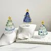 Nuevas Decoraciones Creativas de Vidrio Hechas a Mano Puras de Zibo Árbol de Navidad Atmósfera Festiva Regalos Adornos para Escritorio de Estudio