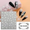 Oferta Especial Transfronteriza Zhengxiang Pegatinas para Uñas Ins al por Mayor 5D en Relieve Copo de Nieve Blanco Navidad Pegatinas para Uñas DIY Personalizadas