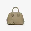 Couro Bovino de Primeira Camada do Togo ~ Mini Bolsa Concha Bolide Couro Genuíno Bolsa de Boliche Ombro Transversal Bolsa de Mão Versátil