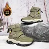 Botas de nieve de invierno 2026 nuevas, engrosadas, impermeables, de caña alta para niños, zapatos de algodón de media pantorrilla para niños con suelas gruesas