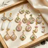 Accesorios para Pendientes de Perlas Retro DIY Productos Semi-Terminados DIY Nuevo Estilo Estilo Chino Patrón de Nube Flor de Ciruelo Orquídea Bambú Crisantemo Accesorios para Pendientes Venta al por Mayor