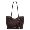 Bolso grande de moda estilo coreano con estampado de leopardo para mujer, nuevo bolso tote vintage otoño 2026, bolso de hombro tote casual de gran capacidad