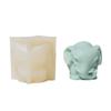 Molde de Silicona para Vela Aromática de Elefante DIY Animal Yeso Aromaterapia Adornos para el Hogar Elefante Decorativo Molde de Pegamento