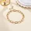 2024 Nuevo Moda Caliente Transfronteriza Personalidad Mezclada Oro 18K Pulsera de Acero Inoxidable de Alta Venta con Colgante