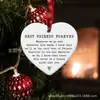 Colgante Plano Popular Acrílico Amor Corazón Forma de Corazón Árbol de Navidad Decoraciones Festivas